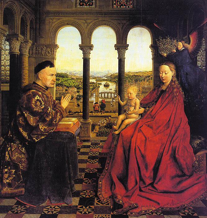 Jan Van Eyck The Virgin of Chancellor Rolin Spain oil painting art